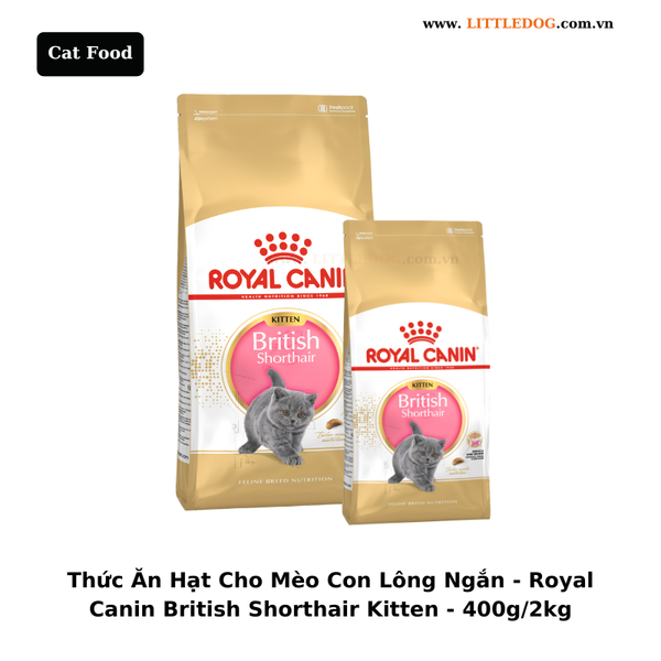 Thức Ăn Hạt Cho Mèo Con Lông Ngắn - Royal Canin Kitten British Shorthair - 400g/2kg