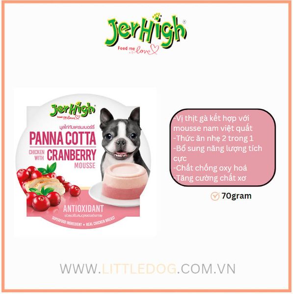Jerhigh Panna Cotta - Thịt Gà dạng thạch & Rau củ