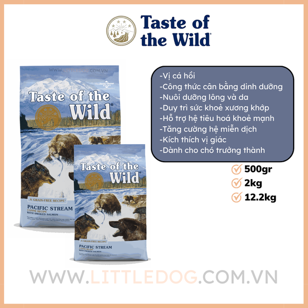 Taste Of The Wild Dog Pacific Salmon 500g - Vị Cá Hồi