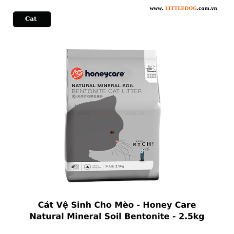 Cát Vệ Sinh Cho Mèo - Honey Care Natural Mineral Soil Bentonite - 2.5kg