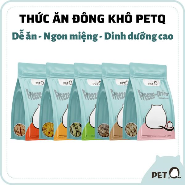 Pet Q - Thịt Sấy Lạnh Nhiều Vị Cho Chó Mèo