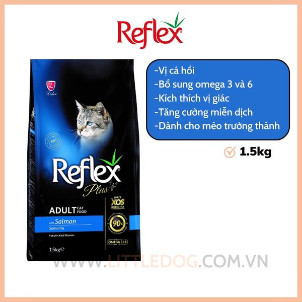 Reflex Plus Adult Salmon-Mèo trưởng thành vị Cá hồi (1,5kg)