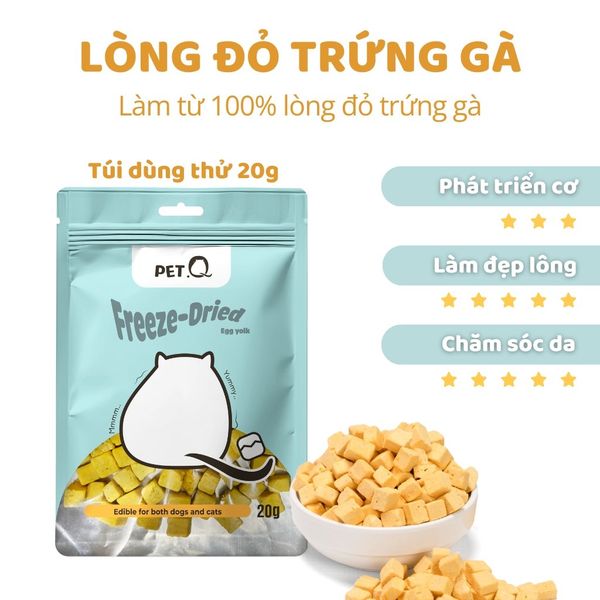 Pet Q - Thịt Sấy Lạnh Nhiều Vị Cho Chó Mèo