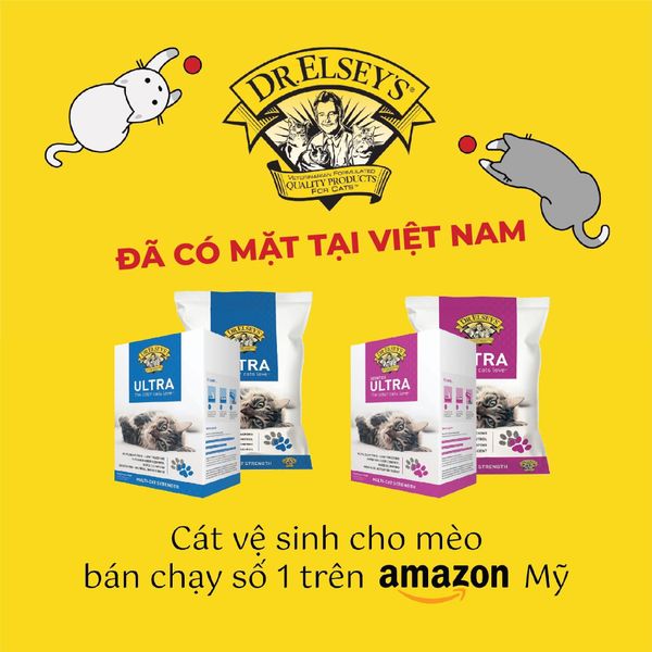 Dr.Elsey Ultra - Cát Đất Sét Cao Cấp Cho Mèo 8.16kg (Không Bụi)