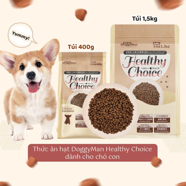 DoggyMan Healthy Choice – Thức Ăn Hạt Cho Chó Con - 400g/1.5kg
