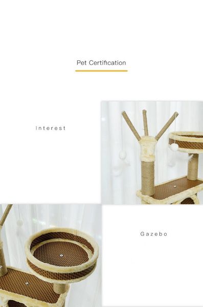 Trụ Cào Mèo YC Vàng - YC Cat Tree Yellow ZY-3