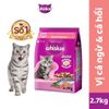 Thức ăn hạt khô Whiskas cho Mèo con 2.7kg (Cá thu/Cá biển/Cá ngừ&cá hồi)