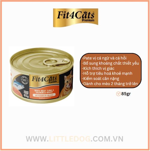 Fit4cat Pate Dạng Nước Sốt Thịt 85gr