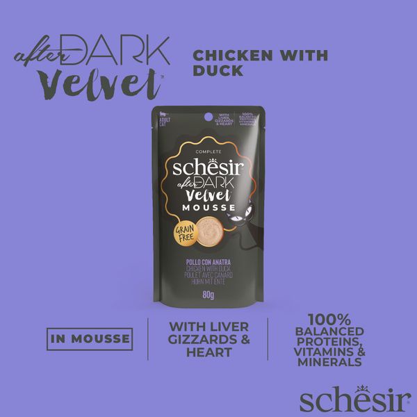 Pate Cho Mèo Schesir After Dark Mousse Cao Cấp – Gói 80g