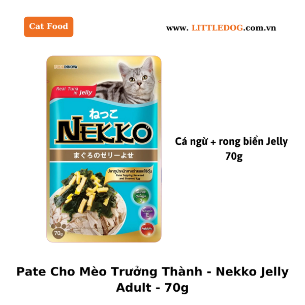 Pate Mèo Nekko Dạng Sốt Jelly Adult Gói/70g