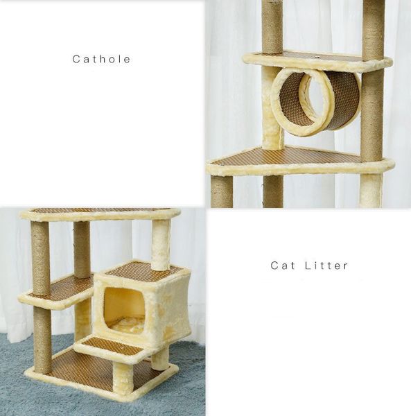 Trụ Cào Mèo YC Vàng - YC Cat Tree Yellow ZY-3