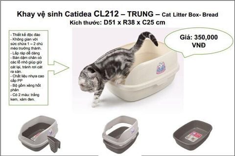 Catidea Khay Vệ Sinh Mèo CL212 Trung