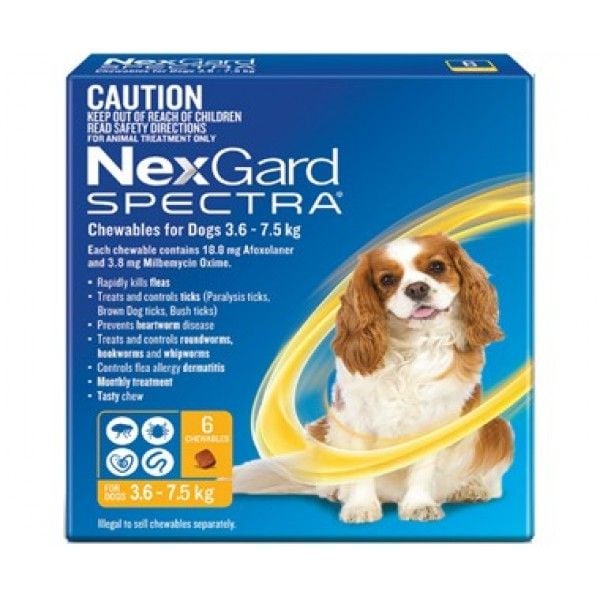 Nexgard Spectra Trị Ve & Sổ Giun Cho Chó (3.5-7.5kg)