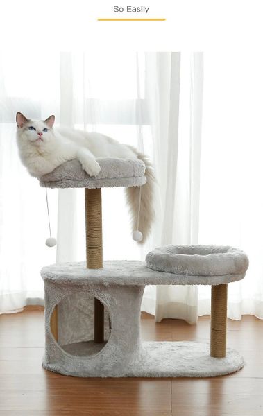 Trụ Cào Mèo YC Xám - YC Cat Tree Grey BT-1