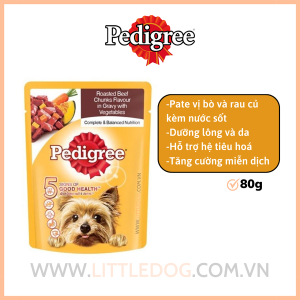 Pedigree Beef & vegetable - Bò rau 80g