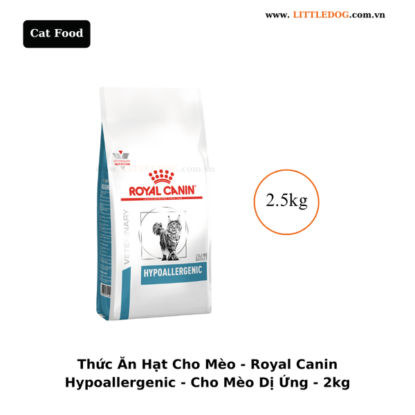 Thức Ăn Hạt Cho Mèo - Royal Canin Hypoallergenic - Cho Mèo Dị Ứng - 2kg