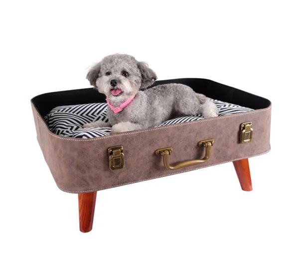 IBI Pet Bed Vintage Restro Suitcase FB1702-BR