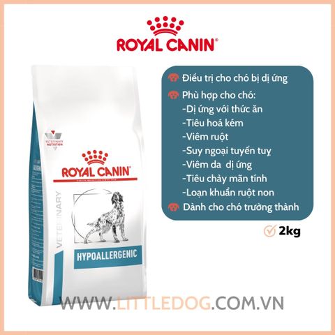 Thức Ăn Hạt Cho Chó - Royal Canin Hypoallergenic - Cho Chó Bị Dị Ứng - 1.5kg