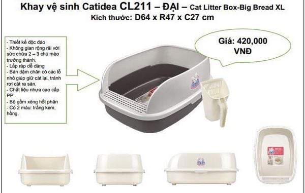 Catidea Khay Vệ Sinh Mèo CL211 (size XL)