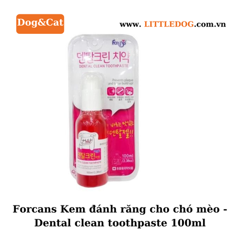 Forcans Kem Đánh Răng Hương Dâu cho Chó Mèo 100ml - Dental Clean Toothpaste