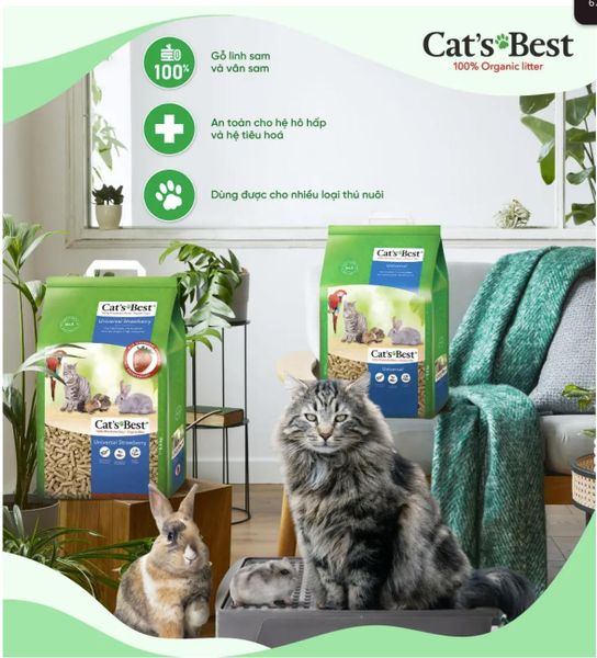 Cát Vệ Sinh Cho Mèo & Thú Nhỏ Cat’s Best Universal 5.5kg (10L)
