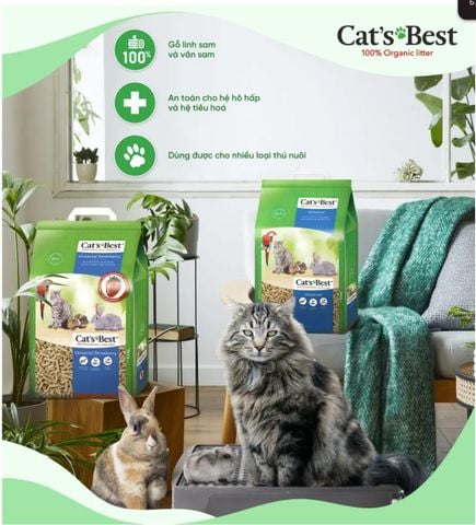 Cát Vệ Sinh Cho Mèo & Thú Nhỏ Cat’s Best Universal 5.5kg (10L)