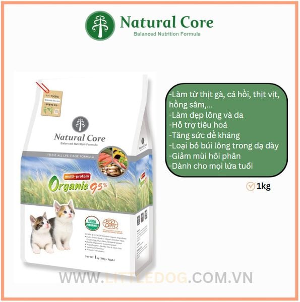 Natural Core Thức ăn Hữu Cơ- Organic 95% ECOMP01 (1kg)
