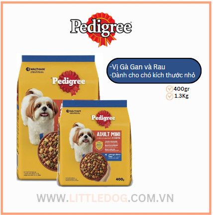 Pedigree - Thức ăn khô cho giống chó nhỏ trên 1 tuổi (400g/1.3kg)