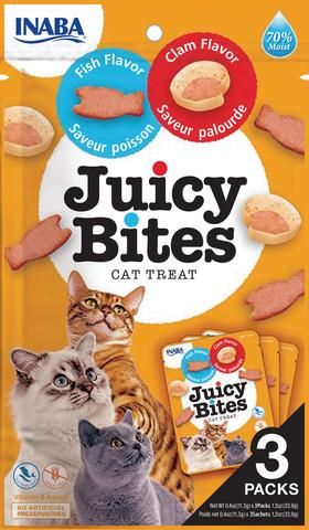 Juicy Bites Viên Cá&Sò/Fish&Clam (Set 3 gói*11g / 3bags*11g)