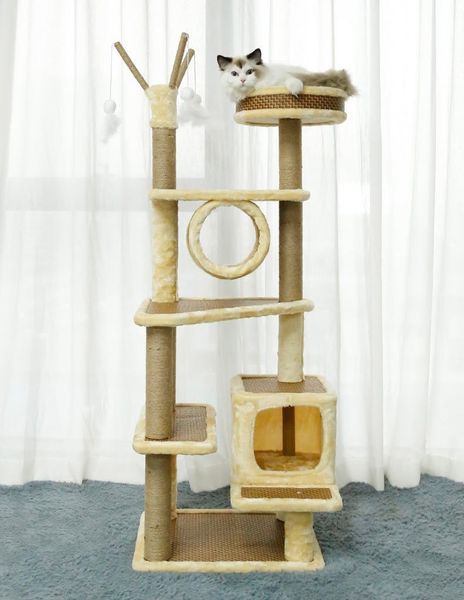 Trụ Cào Mèo YC Vàng - YC Cat Tree Yellow ZY-3