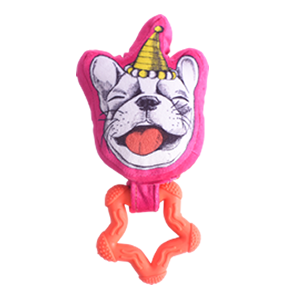 Dog face rubber toy-Doberman pinscher