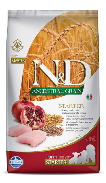 N&D Thức Ăn Chó Con - Starter Puppy Ancestral Chicken&Pomegranate 2.5kg