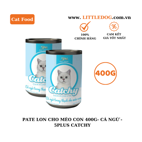 Pate Mèo 5Plus Catchy Dạng Thạch lon/400g
