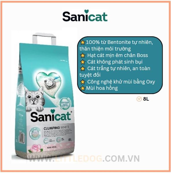 Cát Vệ Sinh Cho Mèo - Sanicat - Cát Đất Sét - 8L