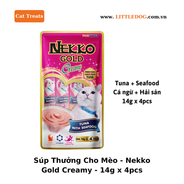 Súp Thưởng Cho Mèo - Nekko Gold Creamy - 14g x 4pcs