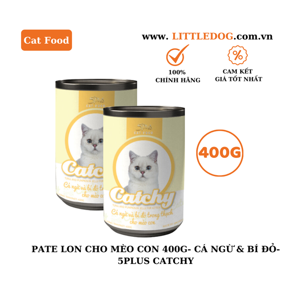 Pate Mèo 5Plus Catchy Dạng Thạch lon/400g