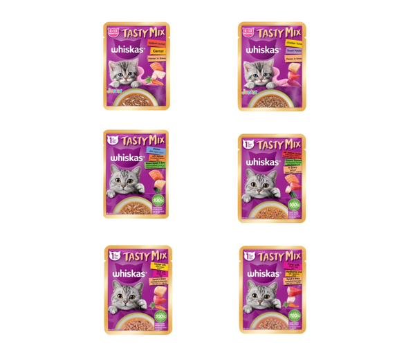 Pate Whiskas Tasty Mix In Gravy - Thịt Nấu Sốt Cho Mèo 70g