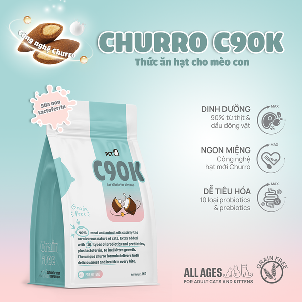 Thức Ăn Hạt Churro C90 Dành Cho Mèo Con – PetQ