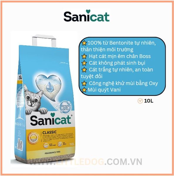 Cát Vệ Cho Mèo - Sanicat -Cát Đất Sét - 10L