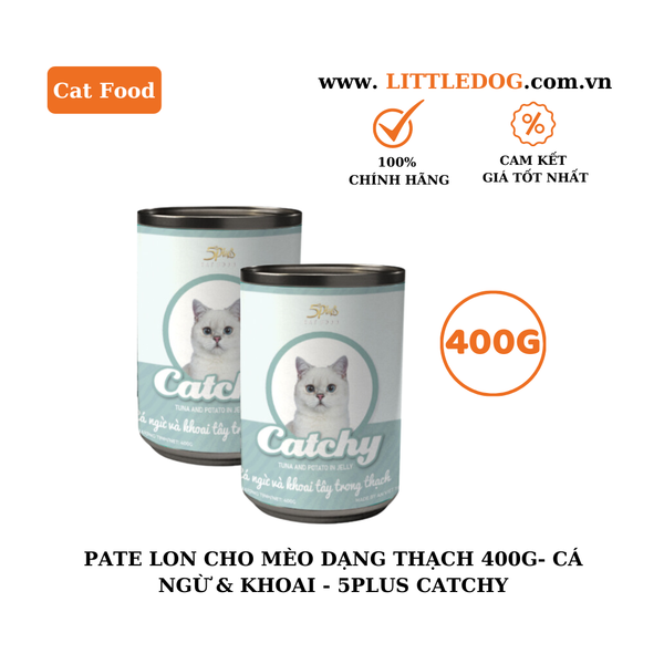Pate Mèo 5Plus Catchy Dạng Thạch lon/400g