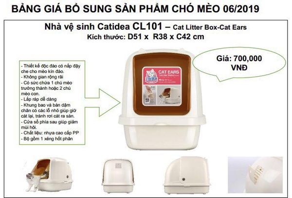 Khay Vệ Sinh Mèo Catidea CL101 Size L