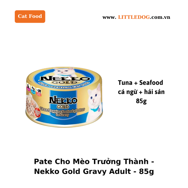 Pate Mèo Trưởng Thành Nekko Gold Adult - Lon/85g