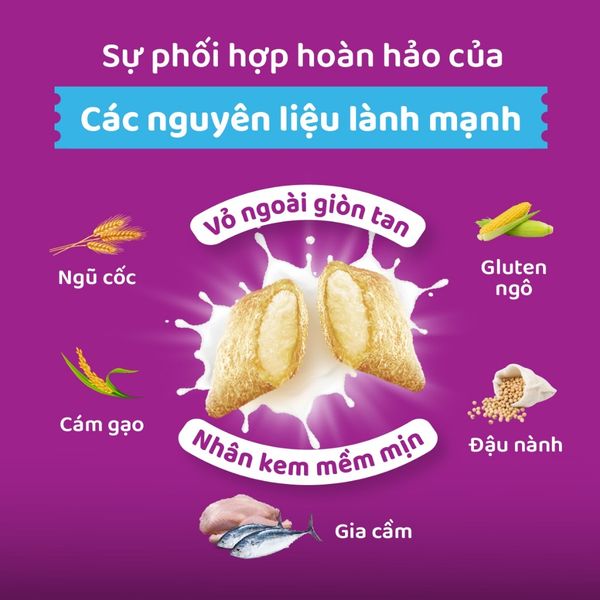 Thức ăn hạt khô Whiskas cho Mèo con 1.1kg (Cá thu/Cá biển/Cá ngừ&cá hồi)