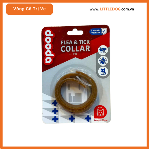 DOODA – VÒNG CỔ TRỊ VE, RẬN DÀNH CHO MÈO (33CM)