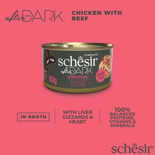 Pate Cho Mèo Schesir In Broth Lon 80g - 5 Vị Thơm Ngon Dạng Thịt Xé Với Nước Hầm