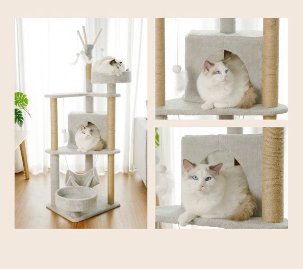 Trụ Cào Mèo YC Xám - YC Cat Tree Grey YM-2
