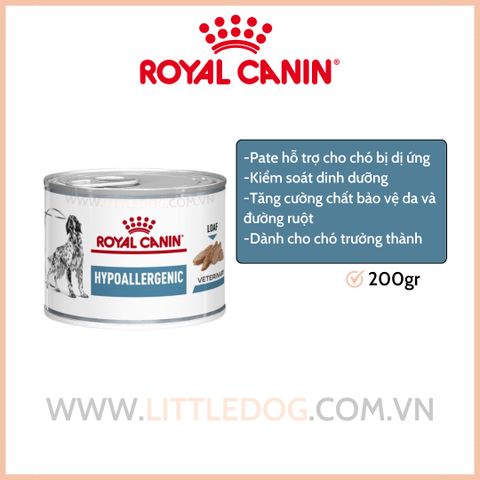 ROYAL CANIN HYPOALLERGENIC CANINE WET - THỨC ĂN CHO CHÓ BỊ DỊ ỨNG (200g)
