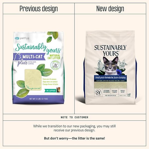 Cát Vệ Sinh Hữu Cơ Hạt Mịn Petfive Sustainably Yours – Túi 5.9KG