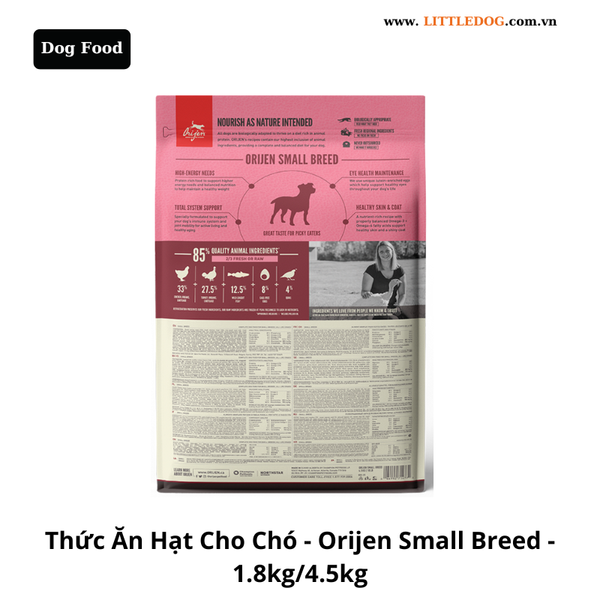 Thức Ăn Hạt Cho Chó - Orijen Dog Small Breed - 1.8kg/4.5kg