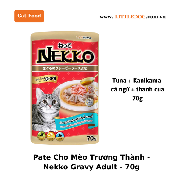 Pate Mèo Nekko Dạng Sốt - Gravy Adult Gói/70g